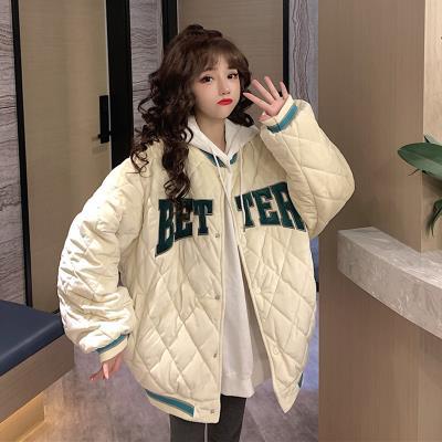 American-Style Baseball Jacket Couple Cotton Jacket Women's Padded Autumn and Winter New Year New Style Student Loose Korean Version Bf Harajuku Style Jacket