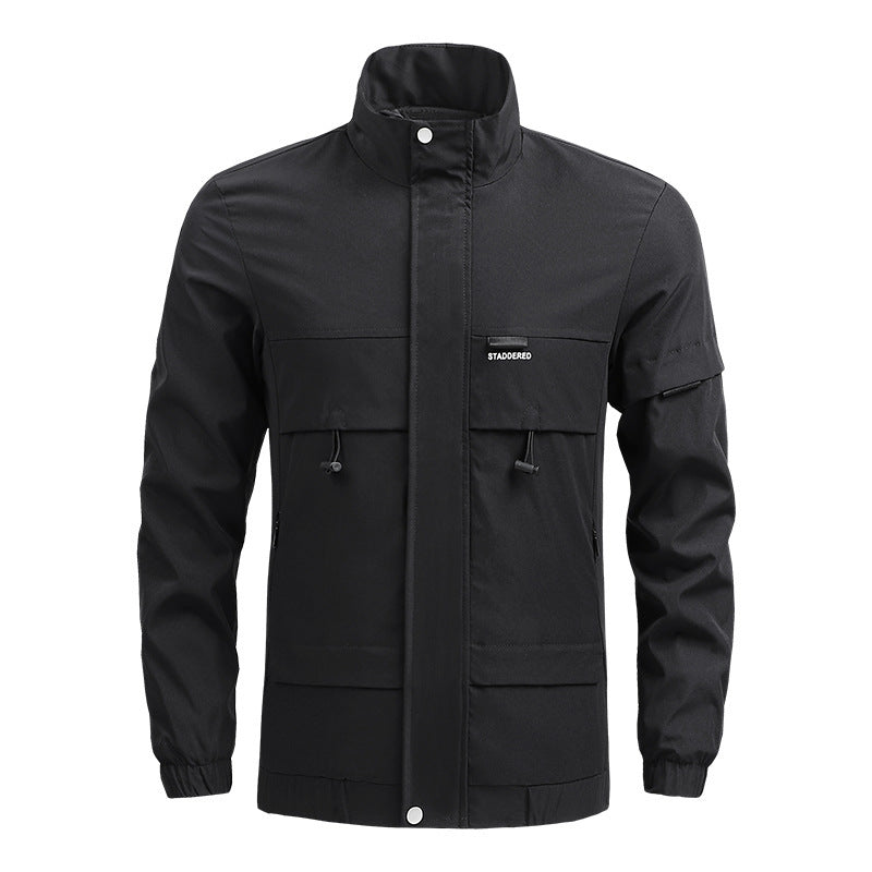 Men's coat spring and autumn and winter 2021 new Korean fashion casual autumn plus size clothes handsome jacket men