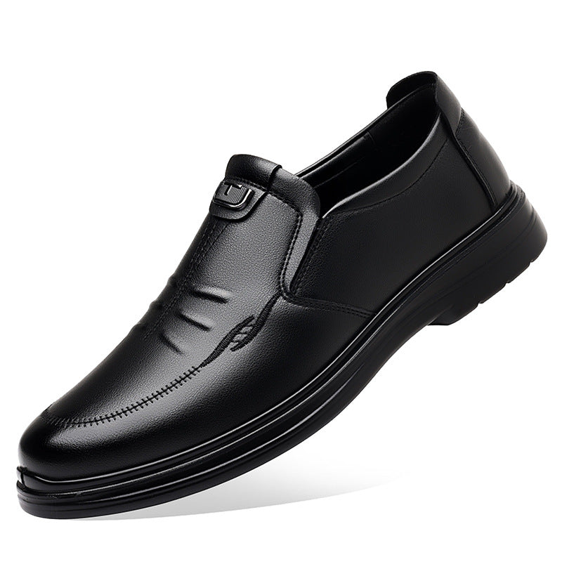 Men's Leather Shoes Trendy 2026 New Versatile Casual Shoes for Middle-Aged and Elderly Men, Dad Shoes, Business Formal Shoes