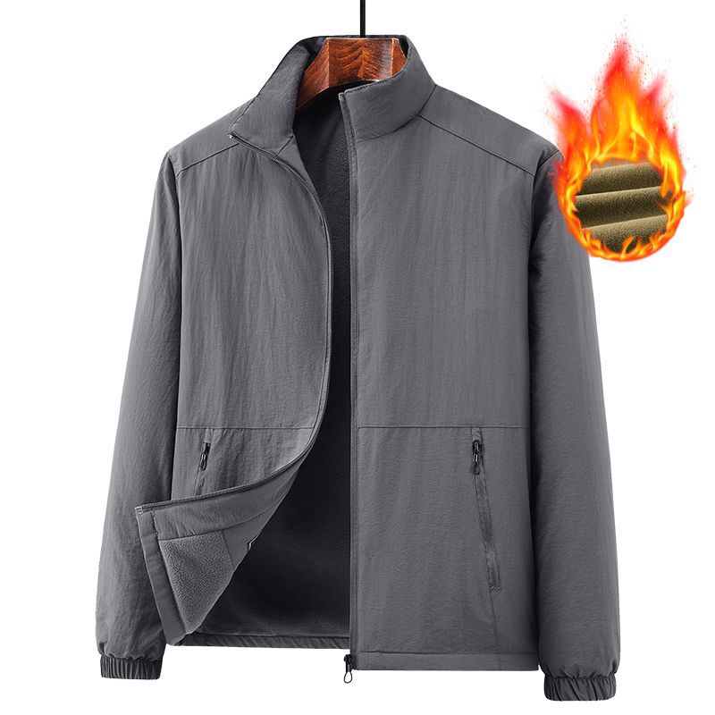 2024 Men's Coat Autumn New Middle-aged Outdoor Casual Coat Dad Top Collar Jacket