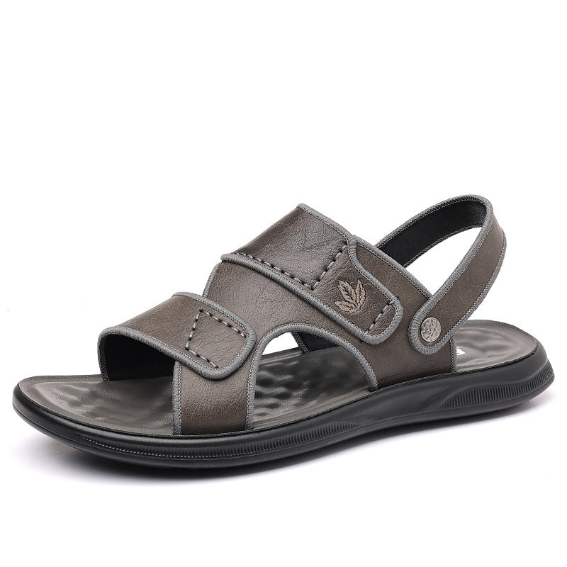 2023 Men's Sandals Dad Men's Summer Outer Wear Driving Sports Casual Deodorant Soft Bottom Wear-resistant Beach Slippers