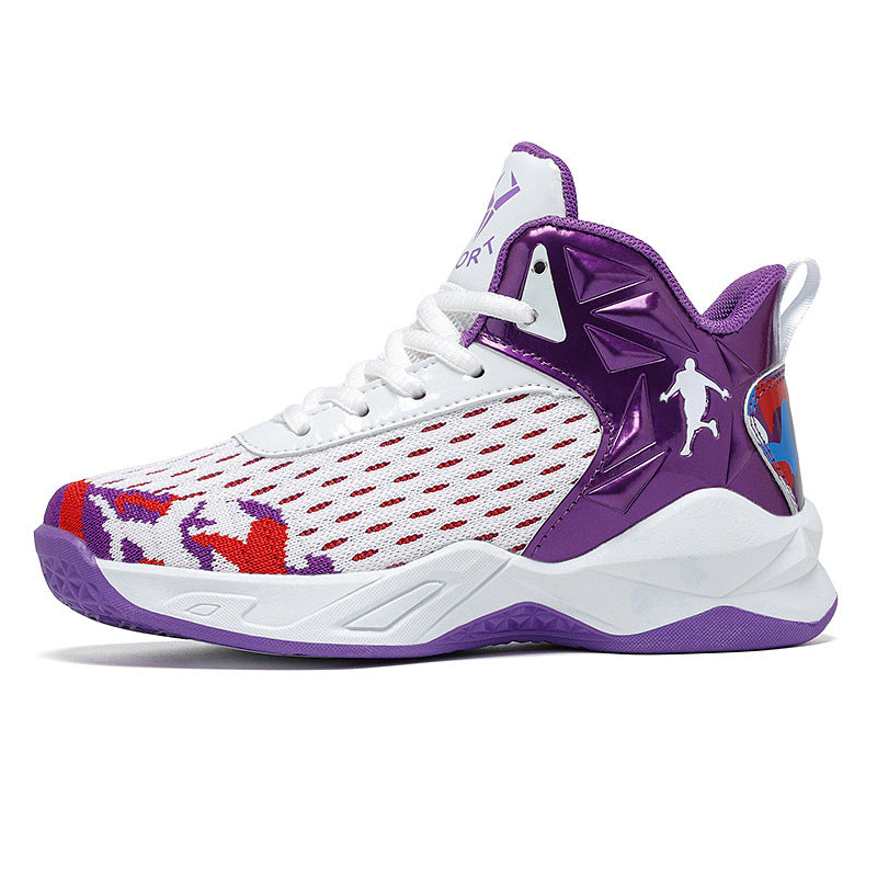 Boys' Shoes 2026 Spring New Model Kidsren's Non-Slip Wear-Resistant Basketball Shoes Mesh Breathable Boys' Sports Training Shoes