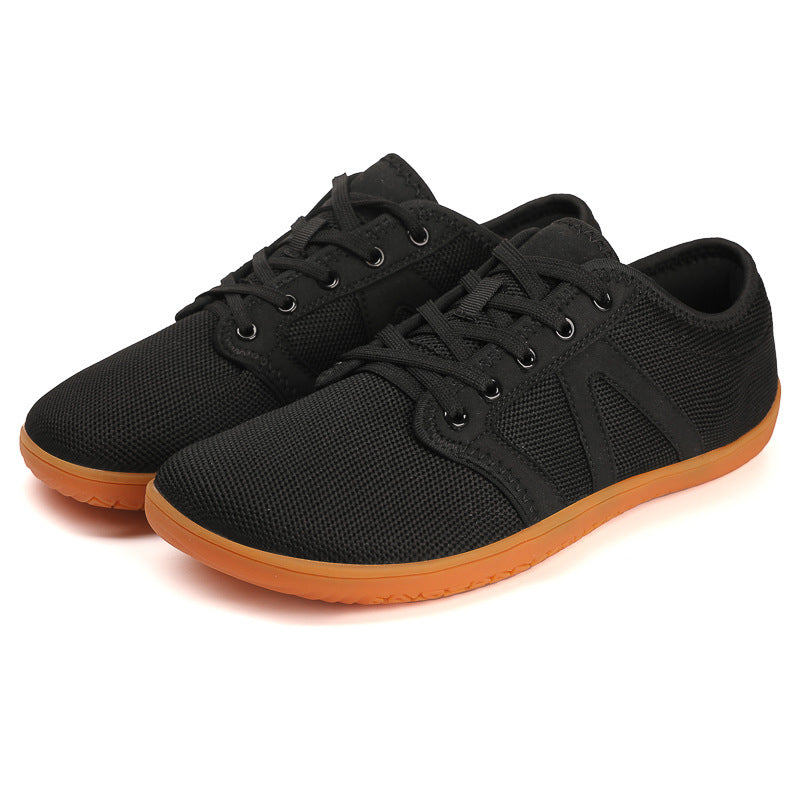 Factory Outlet Flying Woven Wide Shoe Last Barefoot Shoes Soft Sole Non-slip Indoor Fitness Shoes Couple Flat Foot Sports Casual Shoes