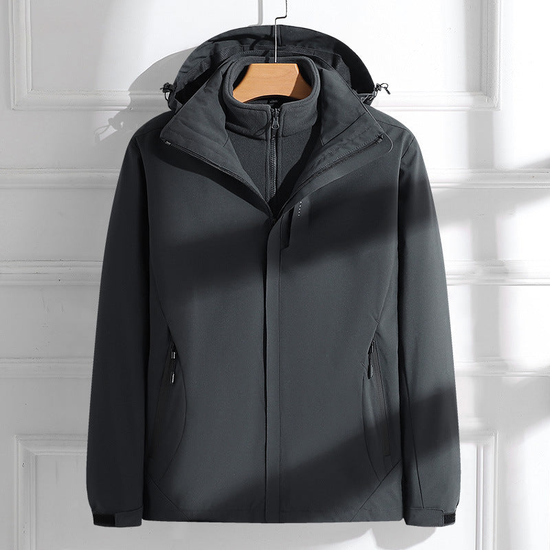 Jacket Bird's three-in-one detachable coat men's autumn and winter waterproof cold-proof warm mountaineering outdoor ski suit women
