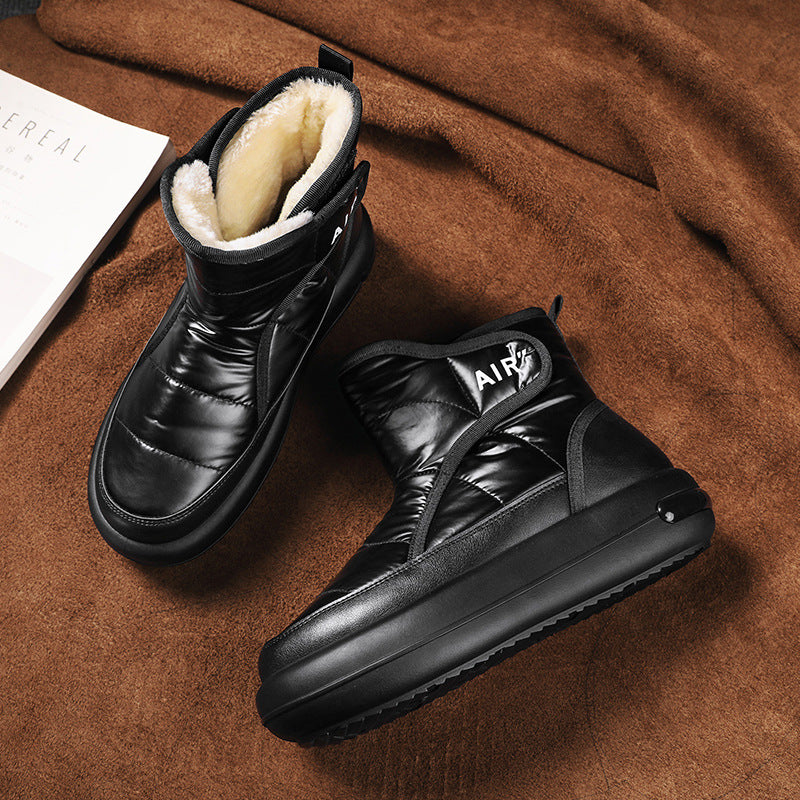 Foreign Trade Slip-on Snow Boots Men's Winter fleece-lined Warm Foot Outdoor Snow Cotton Boots Men's Northeast Cotton Shoes