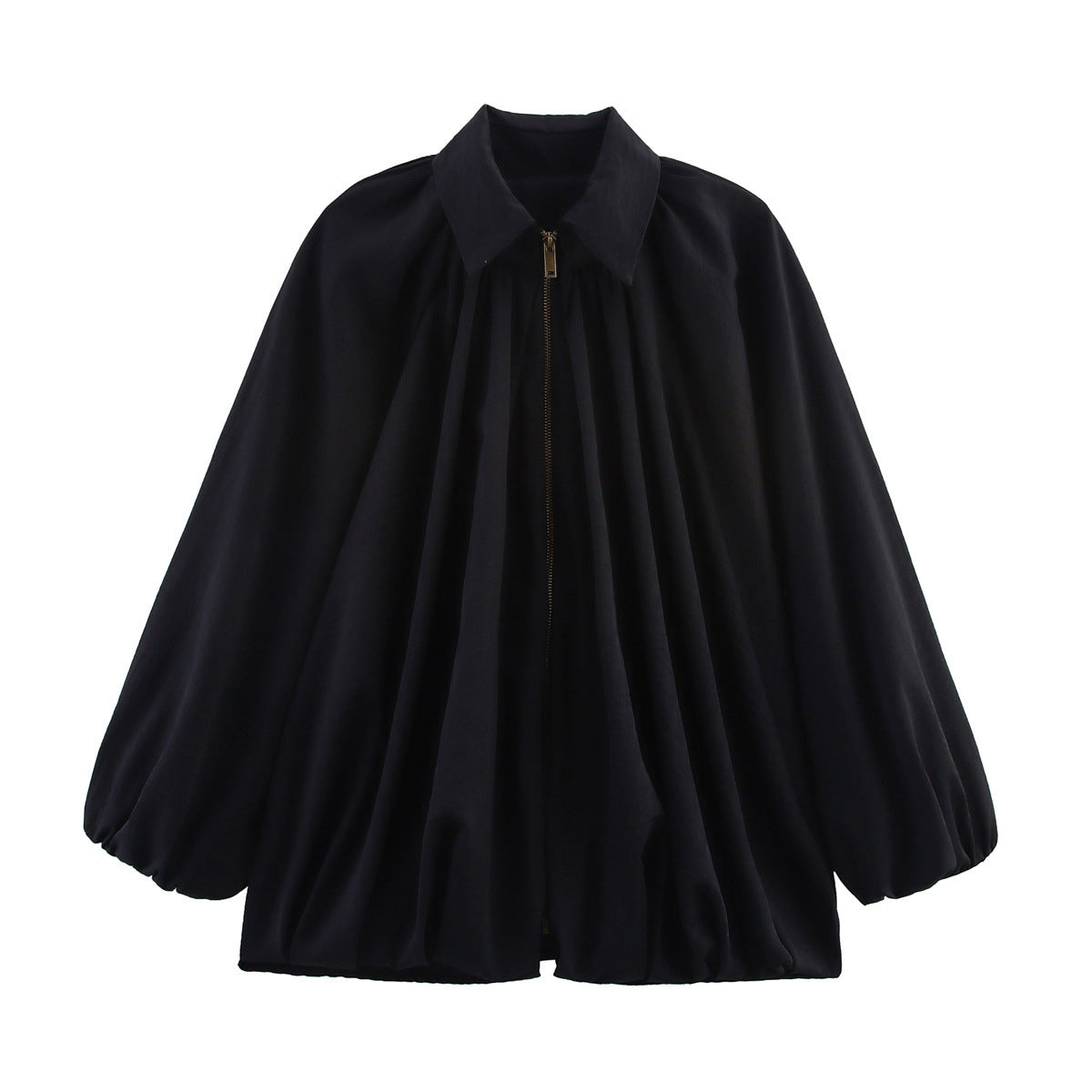 Cross-Border Women's Clothing 2026 Autumn and Winter European and American Fashion Loose Lapel Puffy Bomber Jacket for Women X5048