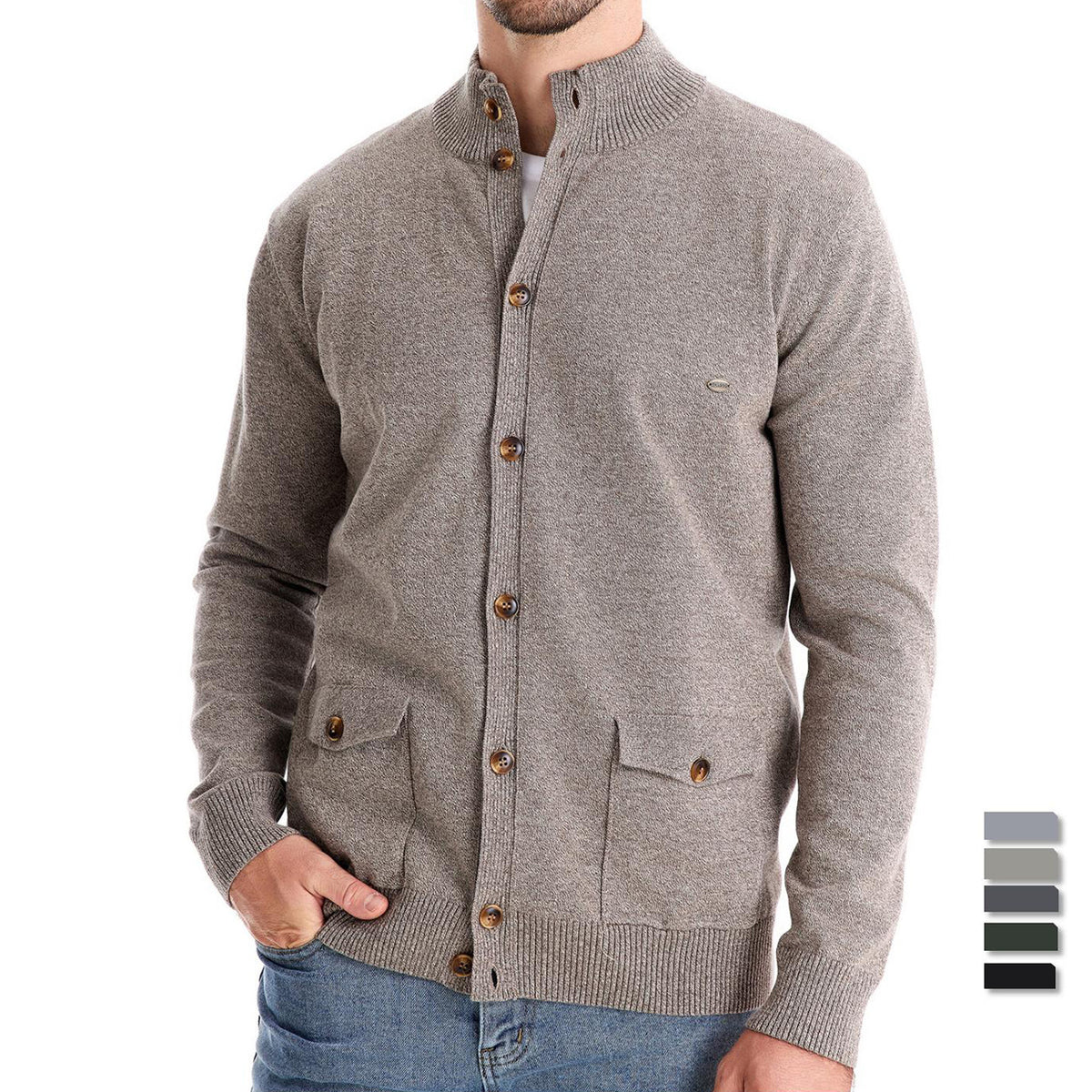 European and American Men's Sweaters, Men's Cardigans, Business Casual Autumn and Winter 2024 Cross-Border New Tops, Pure Color, High Quality