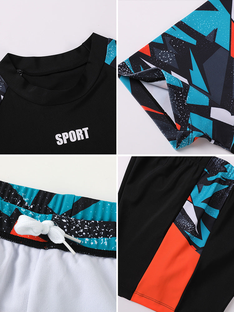 Children's Swimwear Boys' Swim Trunks 2026 New Model Kids' Swimwear for Older Children Youth Two-Piece Hot Spring Swimwear