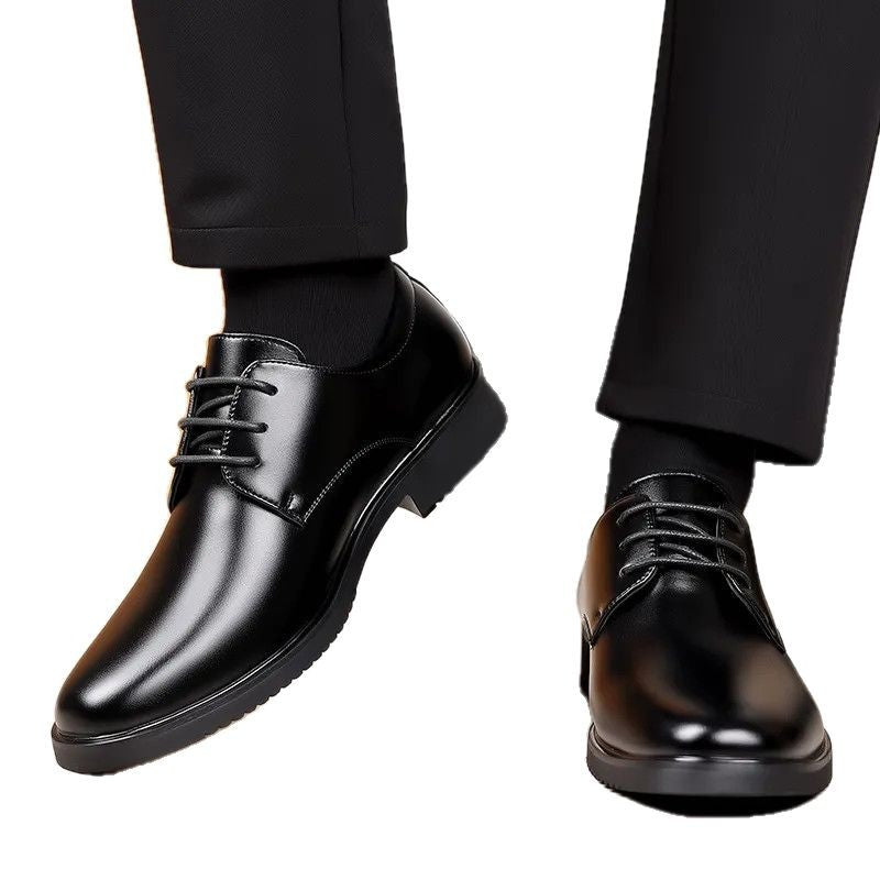 Leather Shoes Men's Business Formal Casual Shoes Breathable British Versatile Youth Soft Sole Groomsmen Wedding Suit Groom Shoes