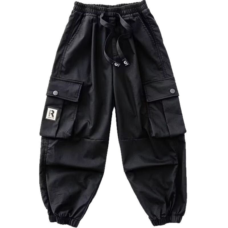Girls' Cargo Pants 2025 Autumn Stylish Pants Children's Trendy Pocket Casual Pants for Older Children Loose Long Pants