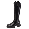 2026 Women's Long Boots for Autumn and Winter, Thick-Soled, Fleece-Lined, Slim-Fit Riding Boots, Black High Boots, Non-Slip