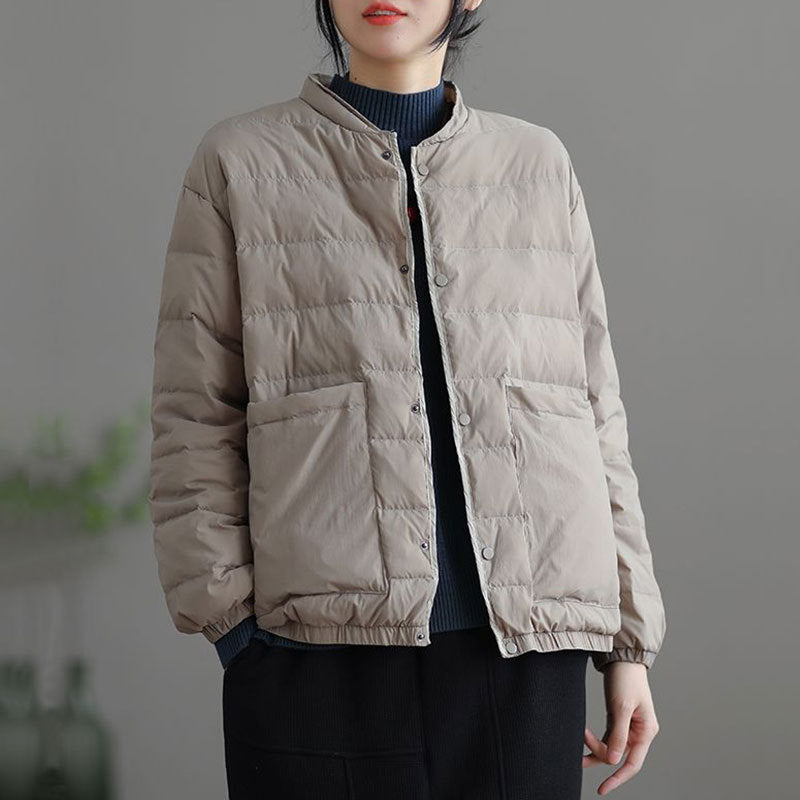 Thickened Warm down Cotton Jacket for Women 2026 Autumn and Winter Solid Color Versatile Casual Cotton Coat Casual Fashion