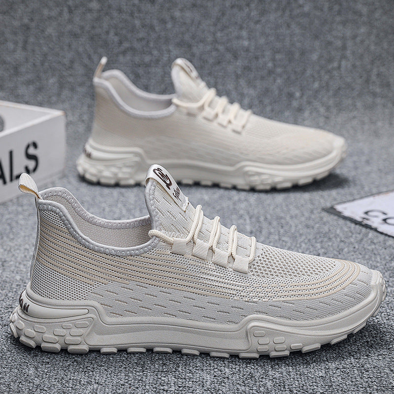 New Arrival All-Match Thin Men's Shoes Spring and Summer Lightweight Non-Slip Cloth Shoes Fly-Woven Breathable Sneakers Men's Shoes Casual sneaker