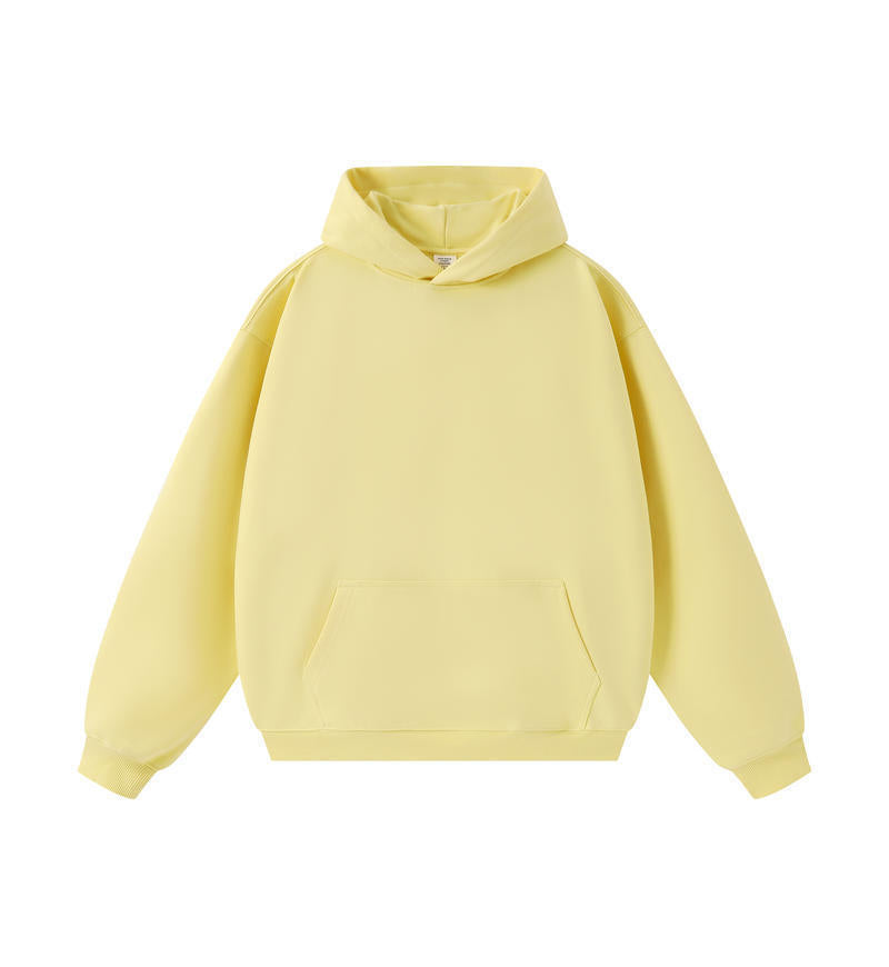 American Trendy Brand 450g Heavy Weight Terry Off-Shoulder Hooded Sweatshirt Men's Spring & Fall Hoodless Rope Loose Hoodie Wholesale