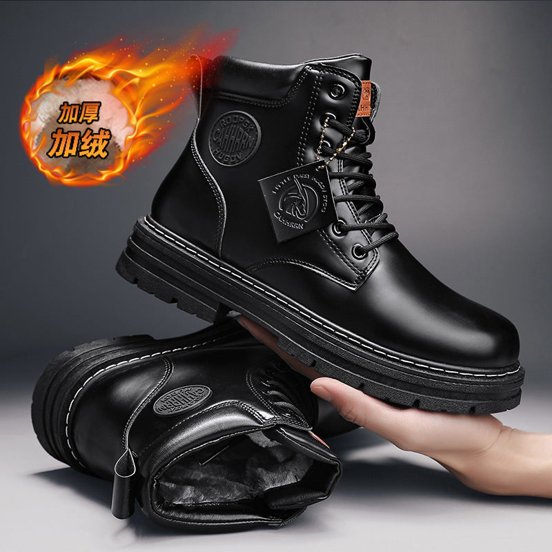 Big Yellow Boots, Big-Toe Martin Boots, 2025 Autumn and Winter High-Top Versatile Martin Boots, New Men's Work Shoes, Martin Boots