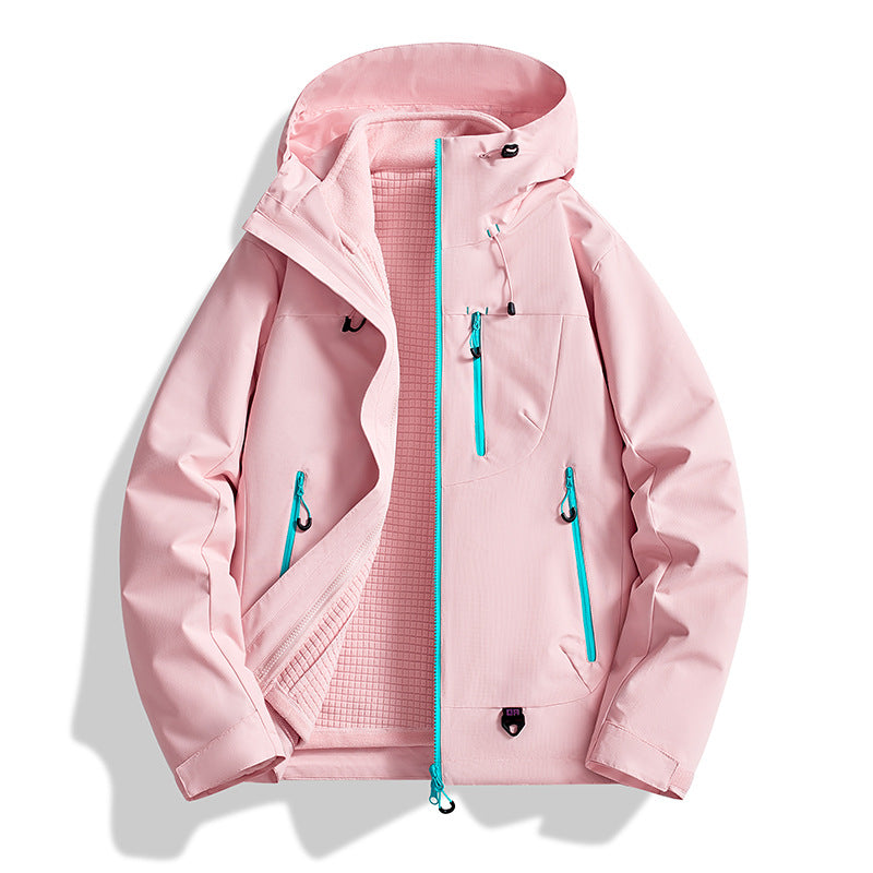 2025 New Style Jacket for Men and Women, Outdoor Three-In-One Windproof and Waterproof Detachable Two-Piece Jacket in Stock