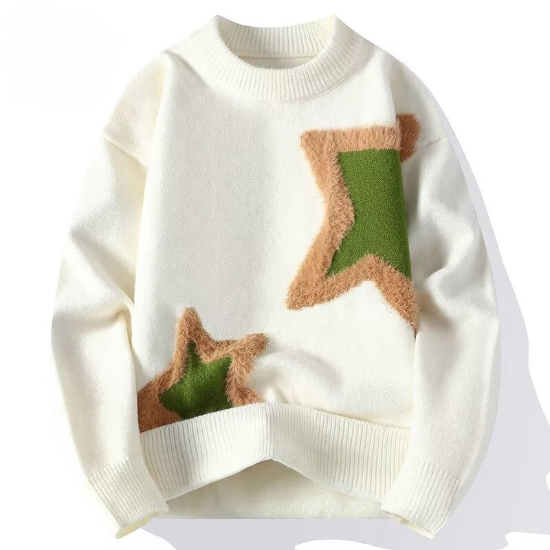 Youth Niche Design Sense Sweater Men's Autumn and Winter Warm Sweater Trendy Brand Men's Inner Base Sweater Trendy