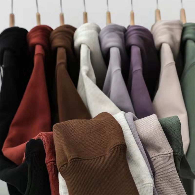 350g spring and autumn thin chocolate color sweater women's brown hooded coat caramel color loose hoodie autumn and winter