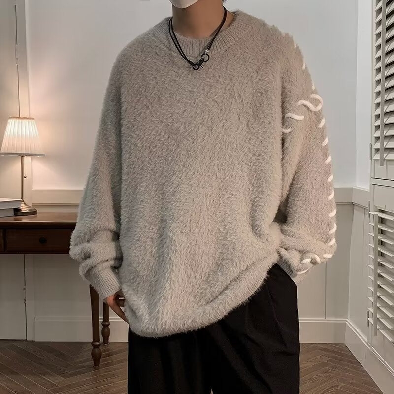 2023 Sweater Men's and Women's Winter Fashion Brand Ins Design Crewneck Pullover Warm Long-sleeved Wool Sweater for Youth