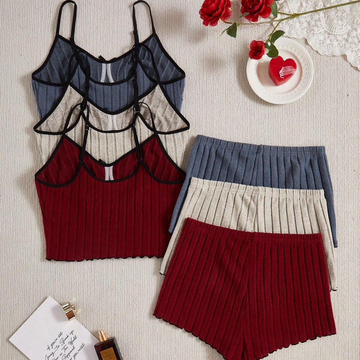 2025 Xiyin Hot-Selling Fashionable Casual Women's Pajamas Set Suspender Tops Shorts Two-Piece Set