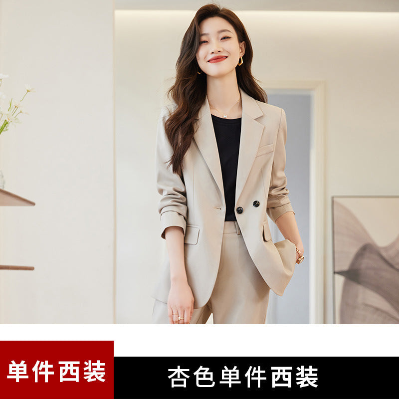 Blue small suit jacket for women Spring and Autumn new design temperament casual business wear suit suit formal wear