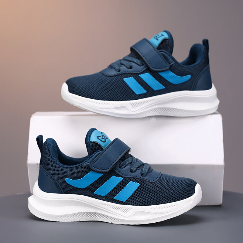 New Autumn Boys' Sports Shoes Mesh Non-Slip Wear-Resistant Soft Sole Lightweight Versatile Cross-Border Walking Student Sports Shoes