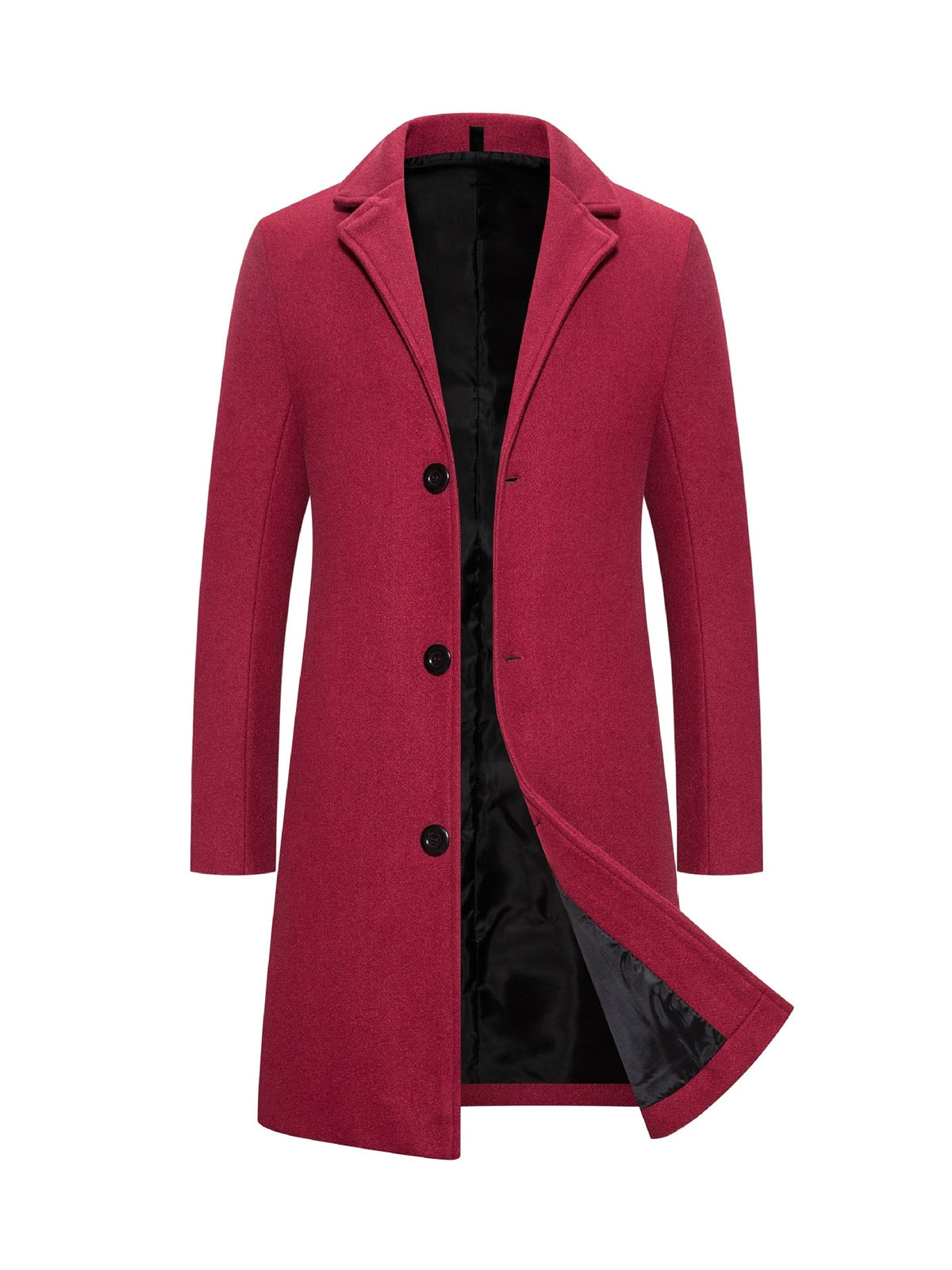 Cross-border 2023 foreign trade explosions long solid color single-breasted windbreaker woolen cloth plus size casual style coat AliExpress