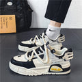 Men's Shoes Autumn Casual Design Niche Sneakers Youth Sports Thick-Soled Heightening Canvas Trendy Shoes