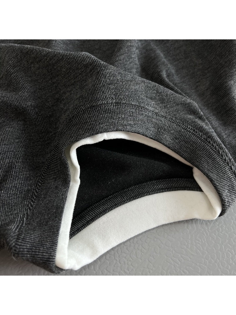 American Style Wear Retro Fake Two-Piece Stacked Sweaters Loose Pullover Long Sleeve Soft Waxy Feel Casual Autumn Women's Top