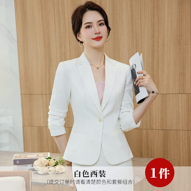 Small suit jacket for women 2023 autumn and winter New Business wear women's skirt fashion suit women's casual suit two-piece suit