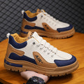 Labor Insurance Work Men's Shoes Autumn Leather Casual Sneakers Men's Winter Shoes Men's Thick Sole Heightened Forrest Gump Trendy Shoes