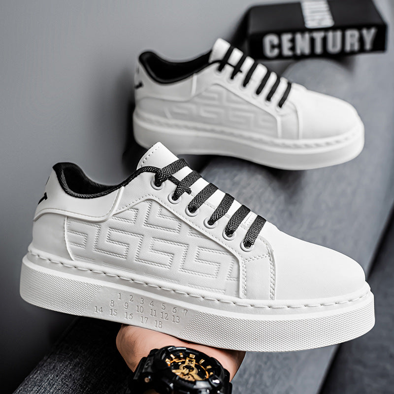 New Breathable White Shoes Men's Students Trendy All-match Thick-soled sneaker Casual Sneakers 2025 Spring Men's Shoes