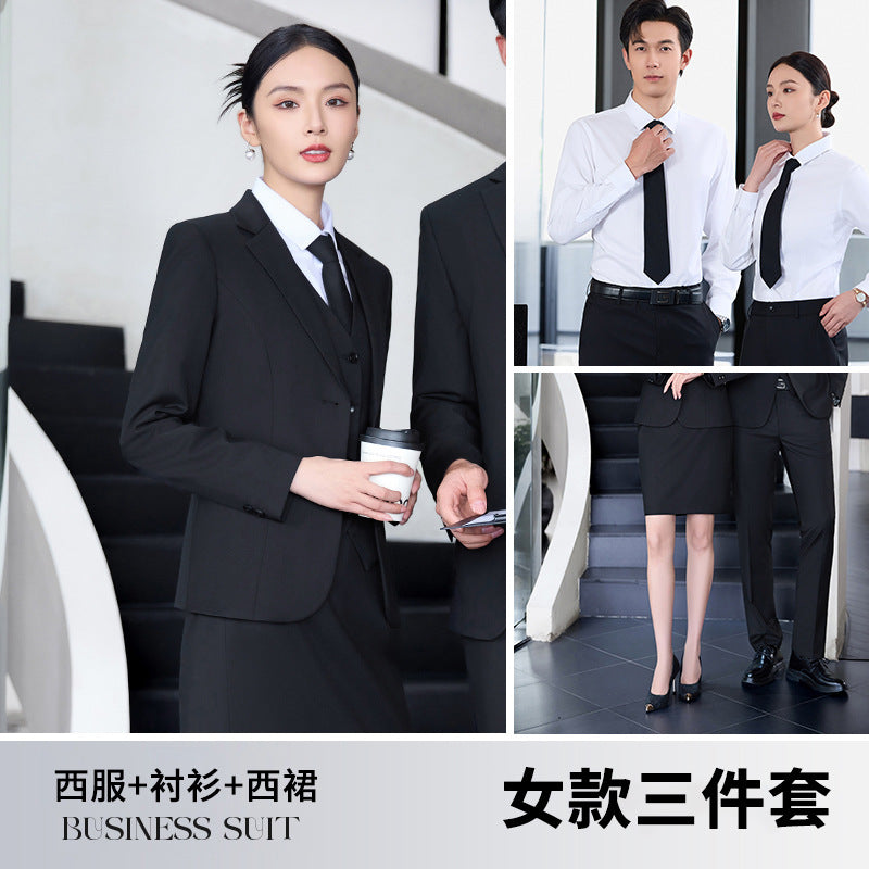 High-End Suit Suits for Men and Women, Professional Formal Wear, 4S Store Real Estate Property Workwear, Blue Suit Suits, Work Clothes