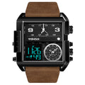 Multifunctional Sports Watch Men's Large Dial Digital Dual Display Electronic Watch Waterproof Belt Men's Watch Cross-border Foreign Trade Watch