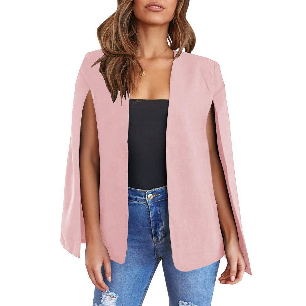 2022 European and American Women's Shawl Jacket Amazon Explosions Cloak Vest Small Suit Multicolor Spot Hair