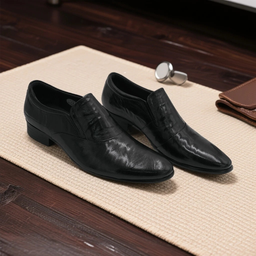 2025 Spring and Autumn New Men's Business Formal Leather Shoes New Height Increasing High-End Leather Shoes Men's British Pointed Toe Shoes