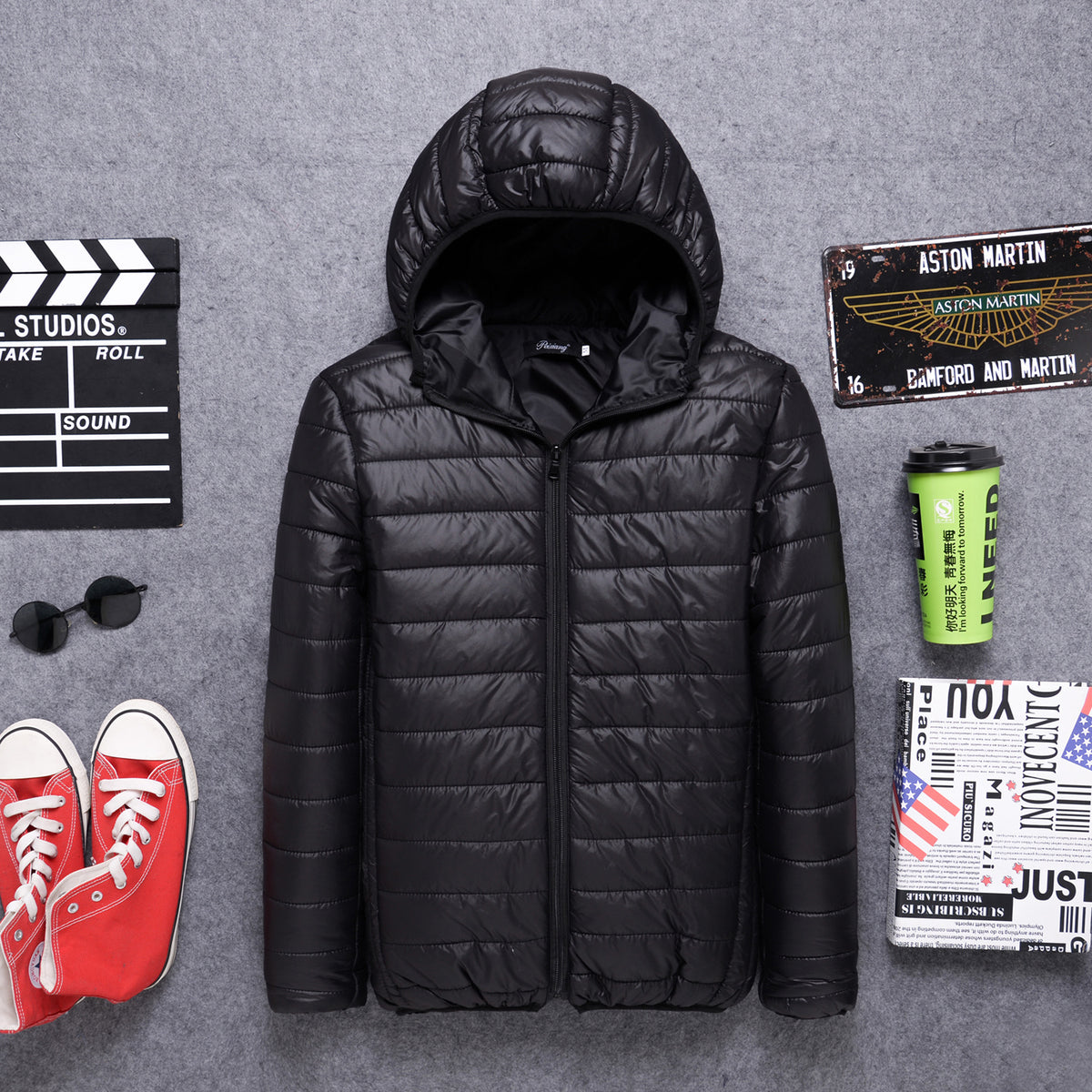 2522 New Model Mainly Features Men's Hooded down Cotton Jackets, Youth Large Size Casual Winter Coats, Lightweight Cotton-Padded Jackets