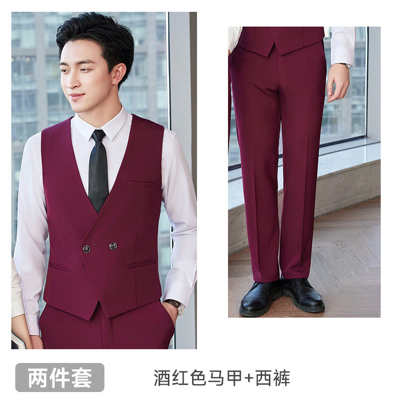 Professional vest suit female spring and summer stewardess uniform sales department hotel front desk jewelry shop beautician overalls