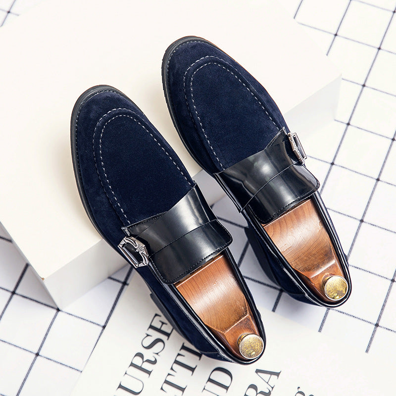 Leather Export Large Size British Loafers Men's Size 45 Autum Youth Leather Shoes Breathable Slip-On Men's Shoe Merchant