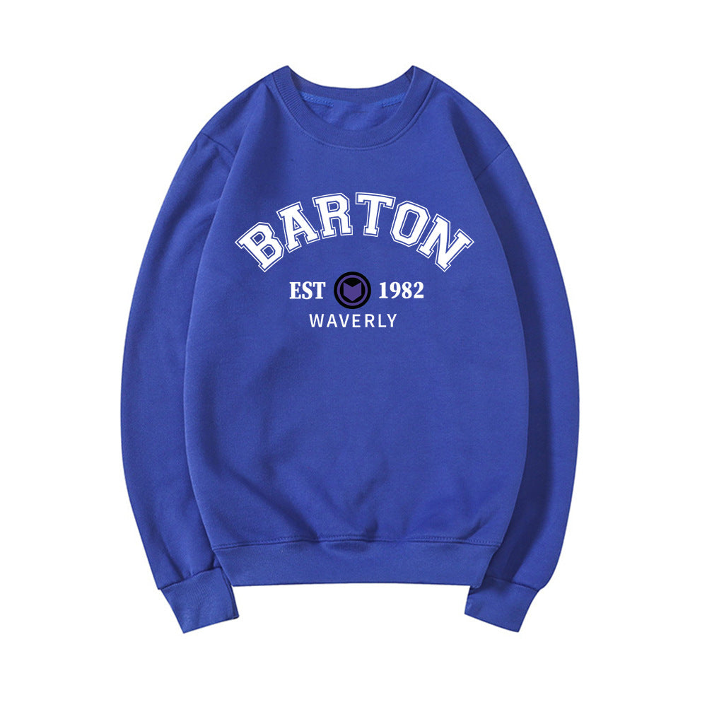 Autumn and Winter Sweatshirt for Women Thickened Letter Printed Round Neck Sweatshirt Plus Thin Velvet Sweatshirt for Women Casual Loose