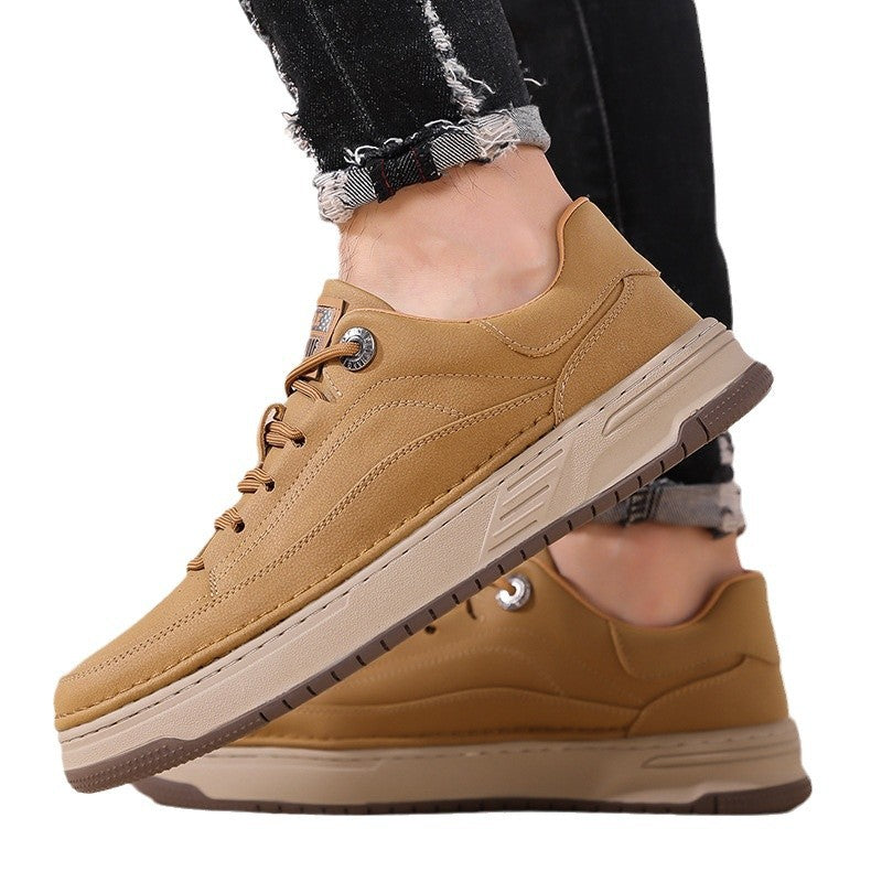High-grade Sneakers Men's Shoes  Spring Genuine Leather New All-match Breathable Casual Leather Shoes Men's Casual Shoes Sneakers