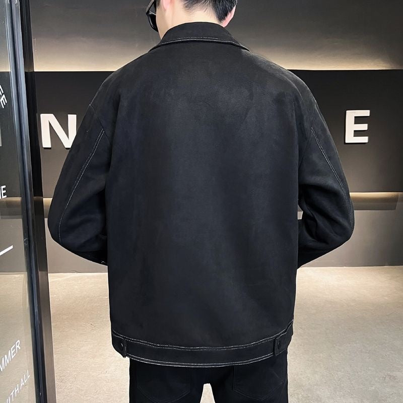Leather Jacket for Men, Spring and Autumn 2025 New Style, Cool and High-End Korean Style Casual Leather Jacket for Men, Trendy