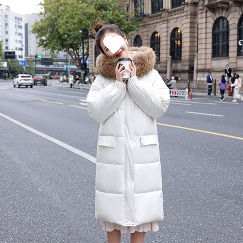 Women's Long Cotton Coat, Popular Style, Slimming, Petite Size, Trendy Ins Style, Winter 2025 New Women's Cotton Jacket