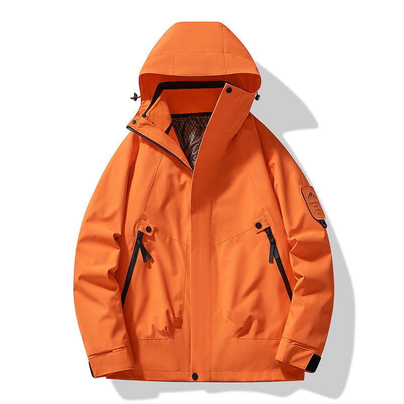Jacket for Autumn and Winter, 25 Styles of Warm Coats, Windproof and Waterproof Outdoor Jackets, Detachable Two-Piece Set, Couple's Hiking Clothing