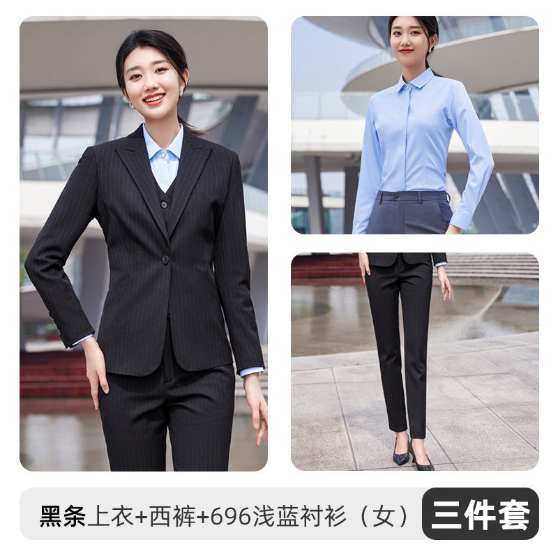 Autumn and winter new men's and women's same style business attire 4S shop business suit suit slim temperament hotel formal overalls