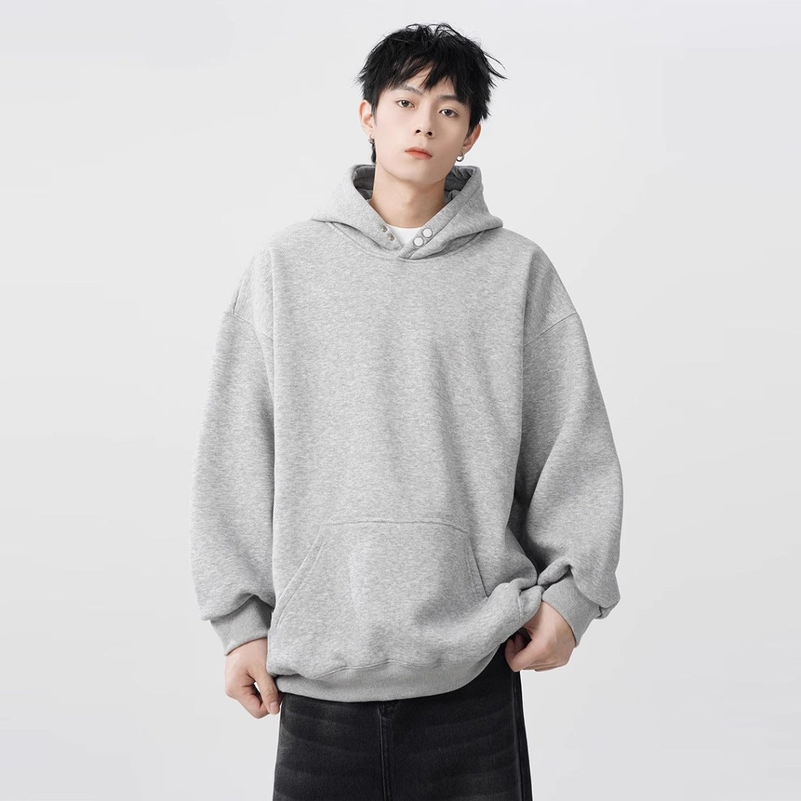 2024 American Heavy Hooded Sweater Men's Autumn Fashion Brand Casual Couple Hoodie High Street All-match Loose Jacket