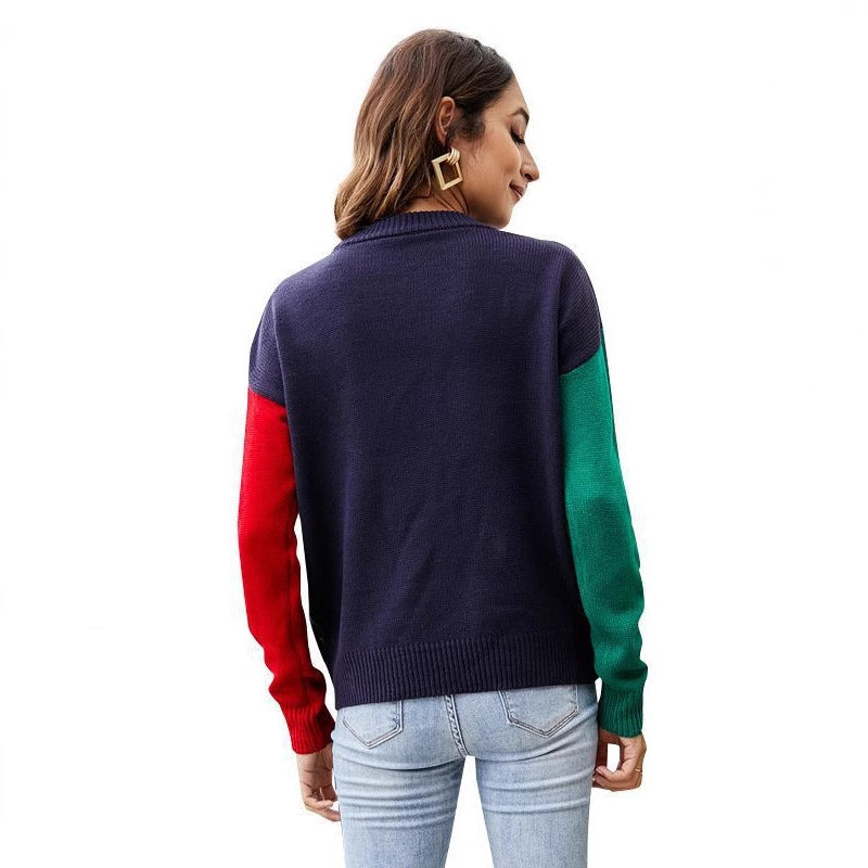 Amazon Explosions 2023 European and American Women's Little Snowflake Christmas Sweater Christmas Tree Pullover Knitted Sweater Christmas Clothes