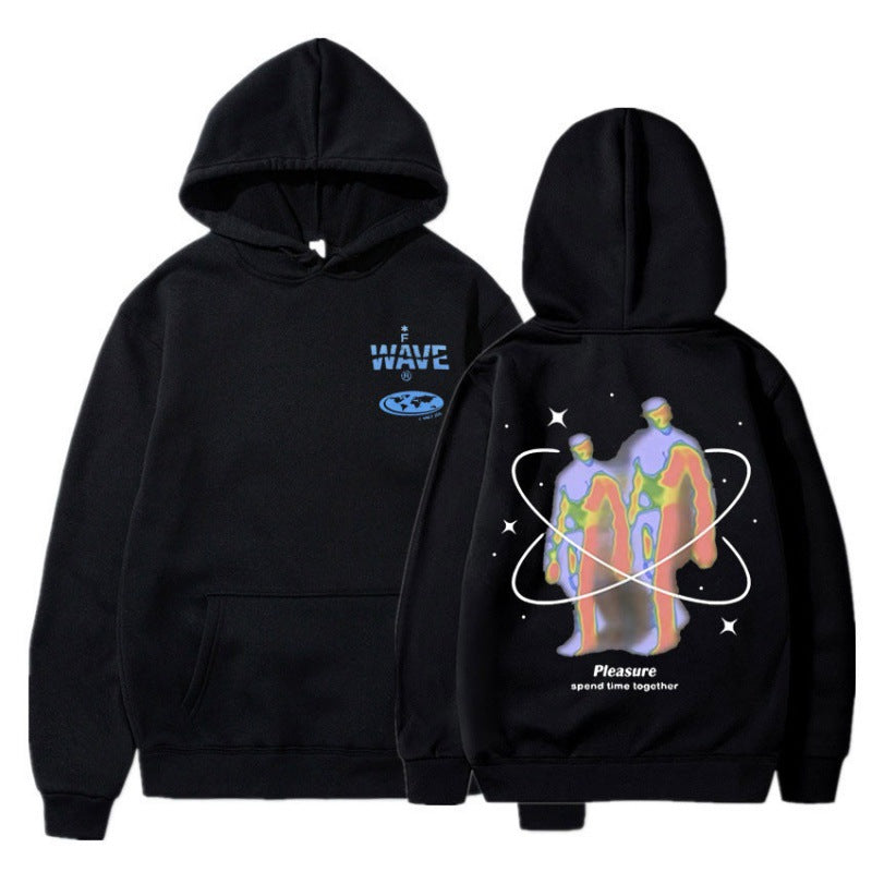 [Cross-border European Code] Skeleton Thermal Imaging Graphic Print Hoodie