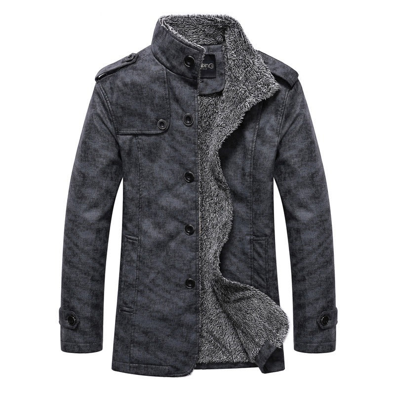 Men's Leather Jacket Men Winter Warm Jackets Coats