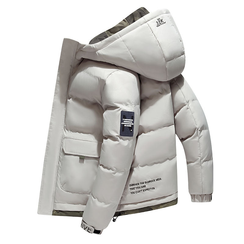 New men's coat winter down cotton-padded jacket cotton-padded jacket hooded Korean handsome padded cotton-padded jacket Korean cotton-padded jacket men's clothing